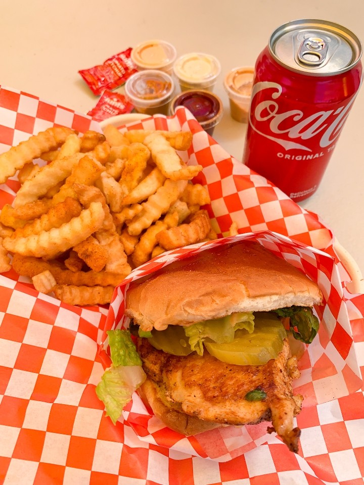 Grilled spicy chicken sandwich combo