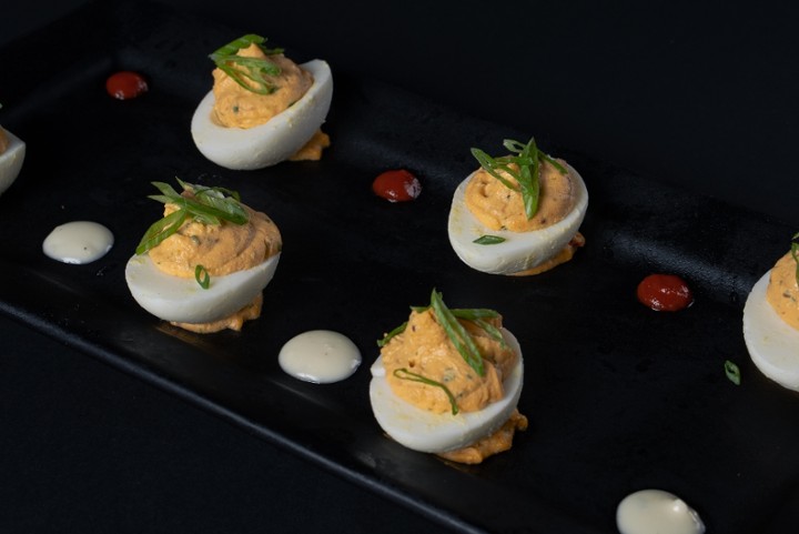 Sriracha Deviled Eggs