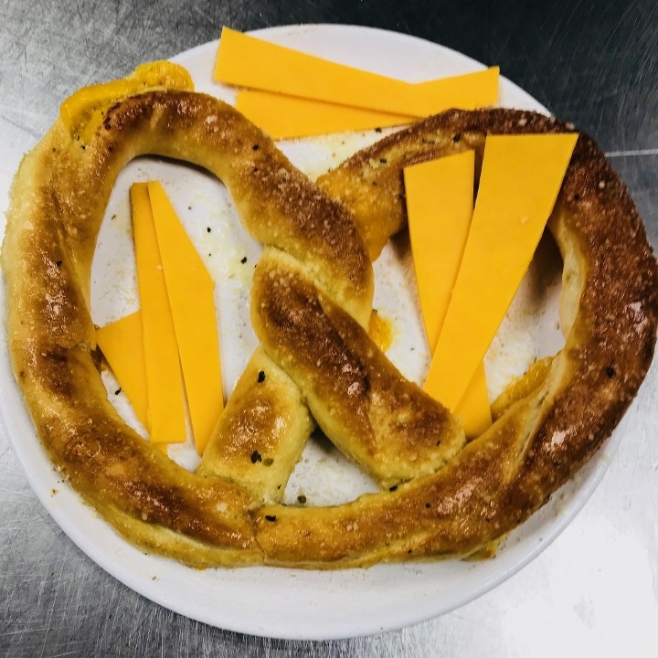 Cheddar Cheese Stuffed Pretzel