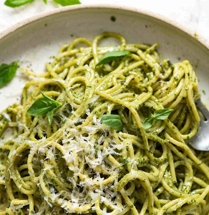 Lemon Basil Pesto Pasta