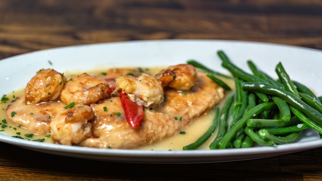 Chicken and Shrimp Francaise