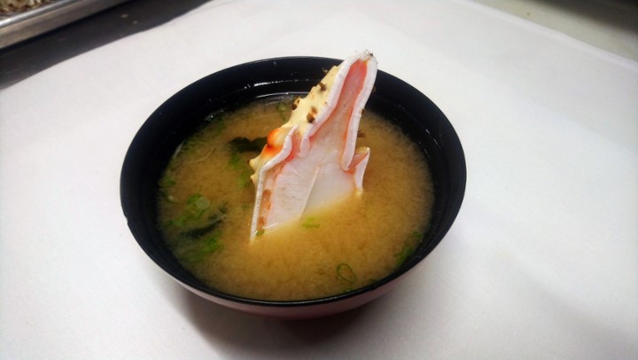 Crab Meat Miso Soup