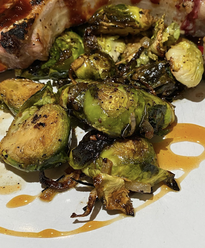 Roasted Brussels Sprouts with Bacon