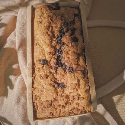Gluten Free Blueberry Coffee Cake Loaf