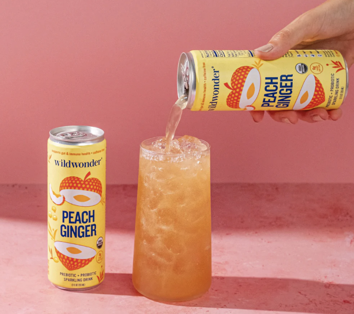Peach Ginger - Prebiotic + Probiotic Sparkling Drink