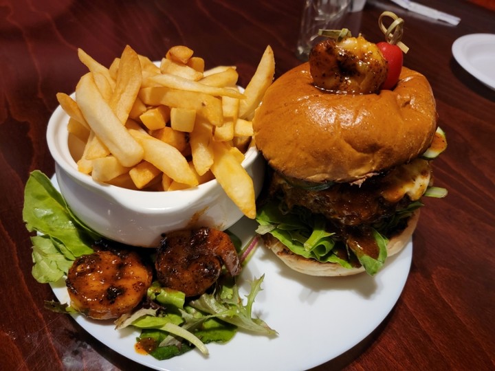 Cajun Shrimp Burger w/ pepperjack