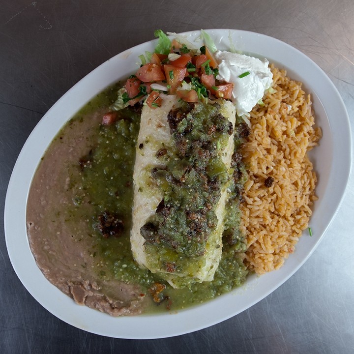 Green Chile Burrito Plate