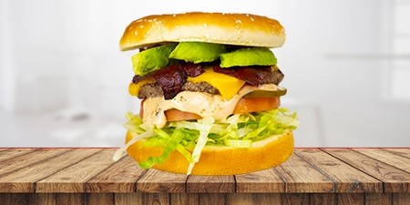 Avocado Bacon Cheeseburger