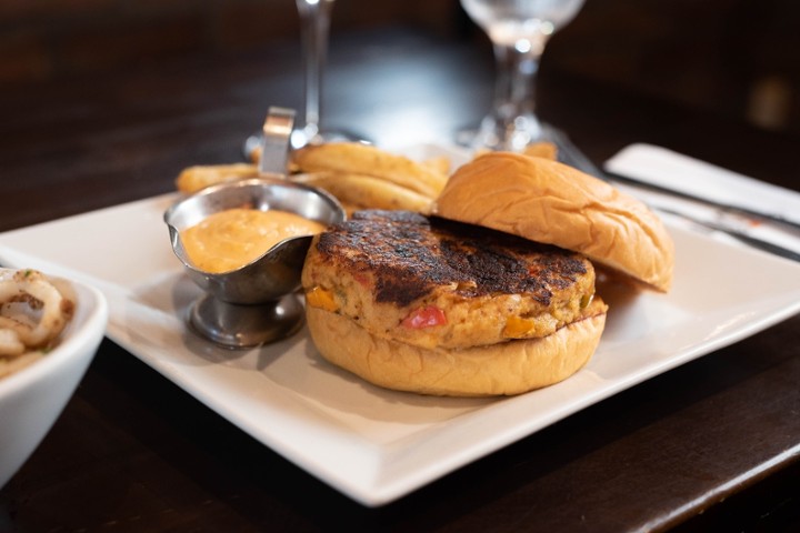 Crab Cake Burger Platter