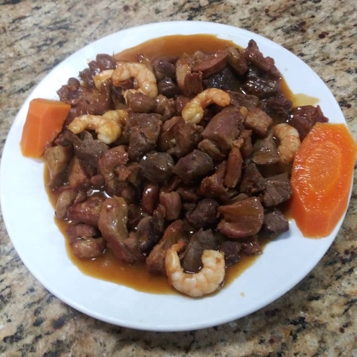 Mixed Meat w/ Shrimp(picadinho Mixto)