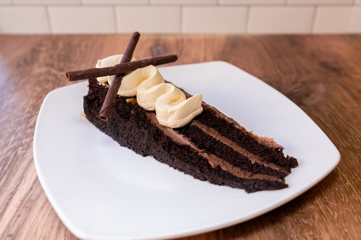 Triple Chocolate-Caramel Swirl Cake