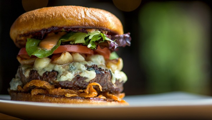 GF Roasted Garlic Gorgonzola Burger