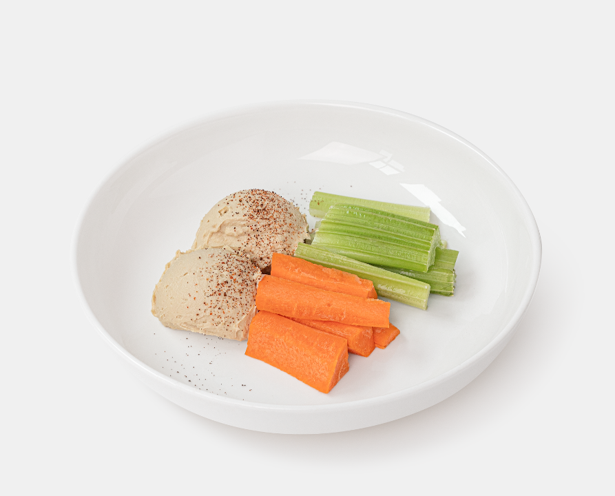 Hummus, Carrots and Celery