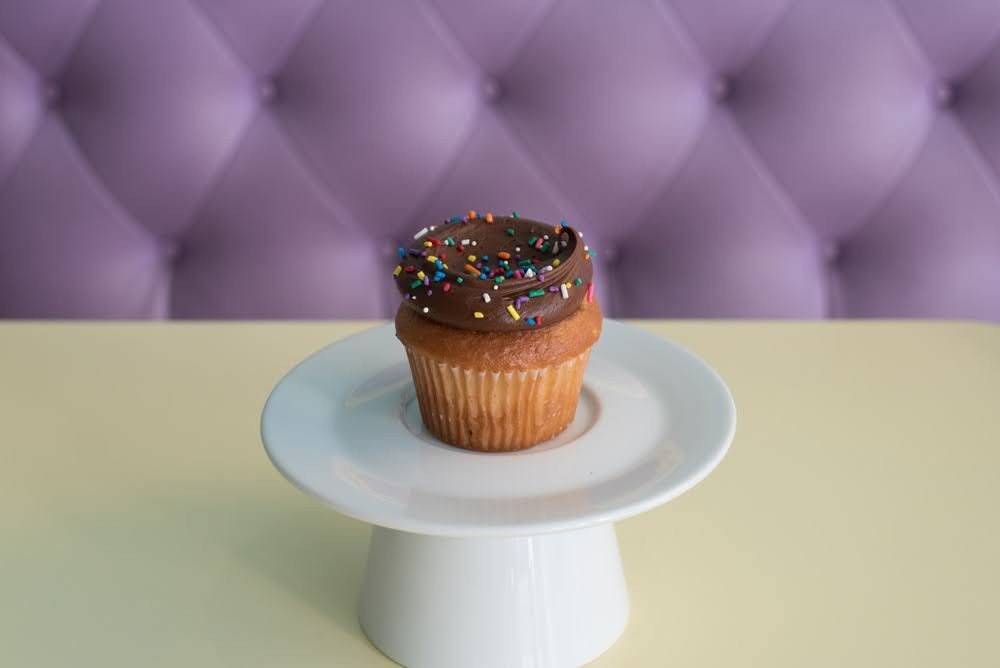 Yellow Cupcake with Chocolate