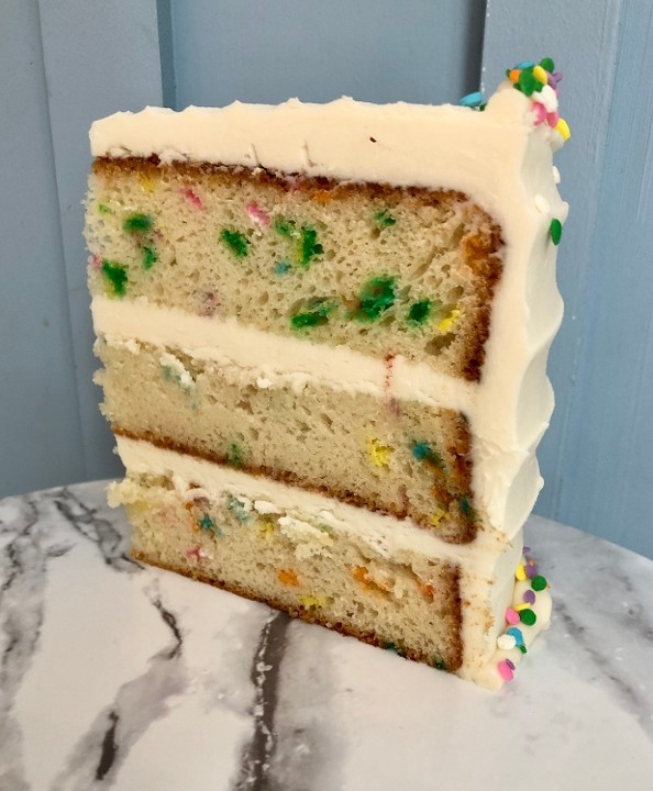 Birthday Slice- Confetti Cake with Vanilla Buttercream