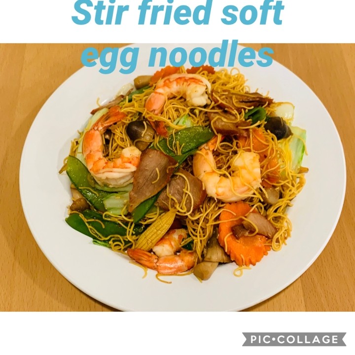 S3 Stir-Fried on Soft Egg Noodles - Mì Xào Thâp-Câm/Dô Biên