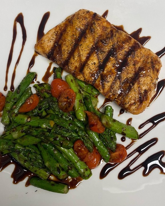 Grilled Salmon With Balsamic Glaze