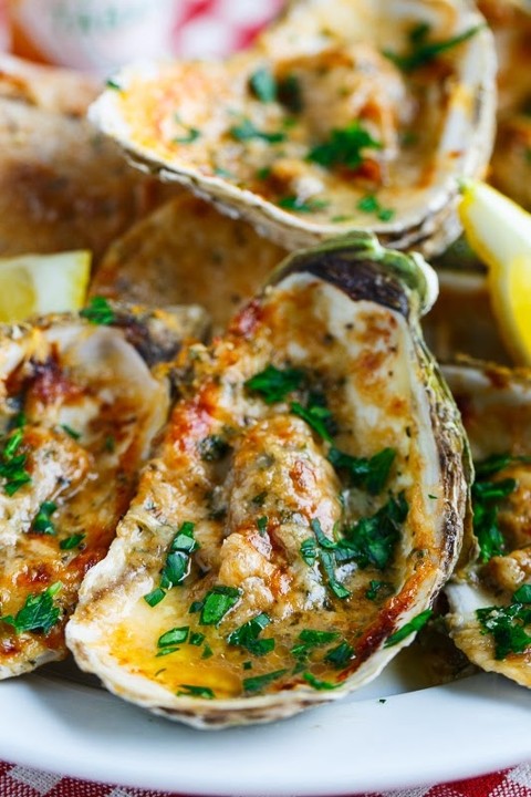 DOZEN OYSTERS, GRILLED