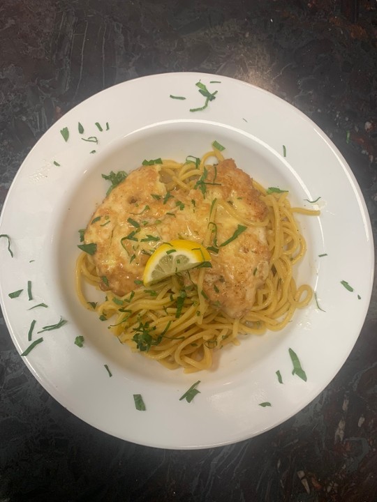 Chicken Francaise over House Made Pasta