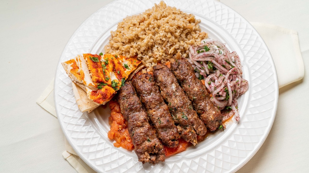 Beef Lula Kebab (Kafta) Plate