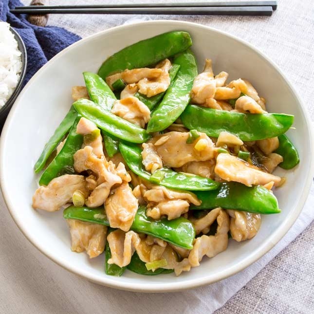 Steamed Chicken w/ Snow Peas