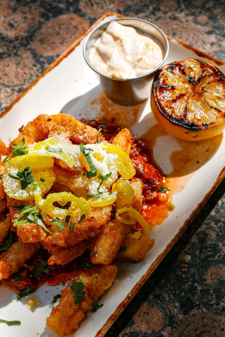 Calamari Steaks with Spicy Tomato Sauce