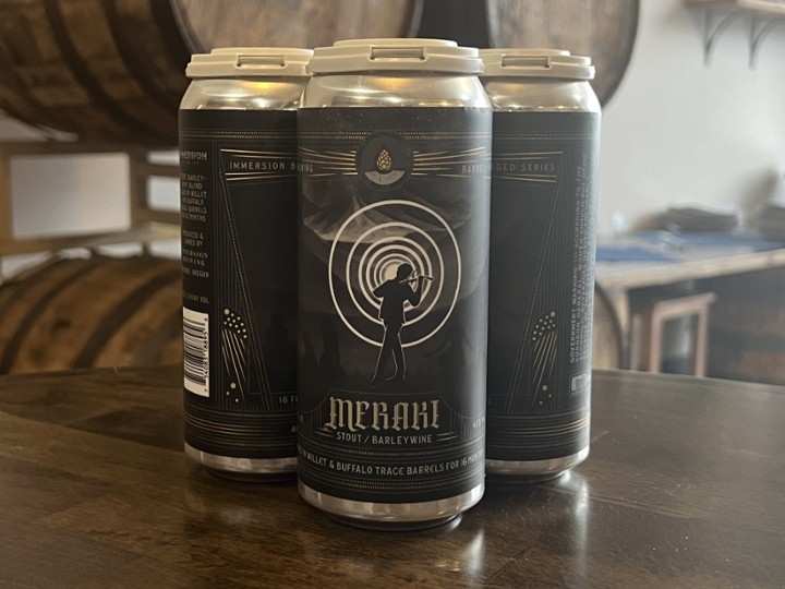 4pk, 16oz Cans - Meraki: Stout Barleywine Barrel Blend