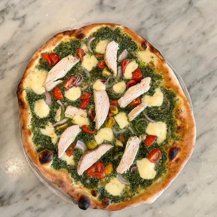 CHICKEN PESTO PIZZE