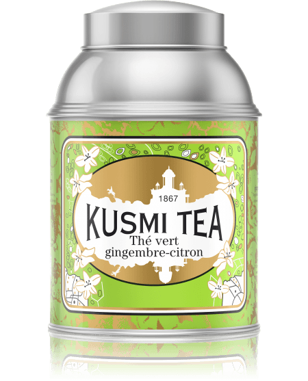 Shop online Almond Green Tea Kusmi Tea in sachets. Tea French purifying  quality teas. online shop Kusmi