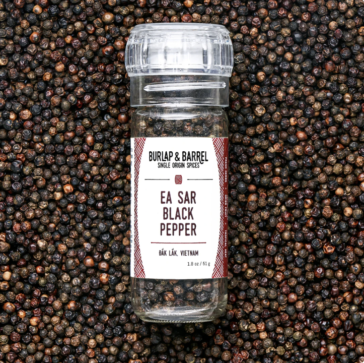 Burlap & Barrel Ea Sar Black Peppercorns- Grinder