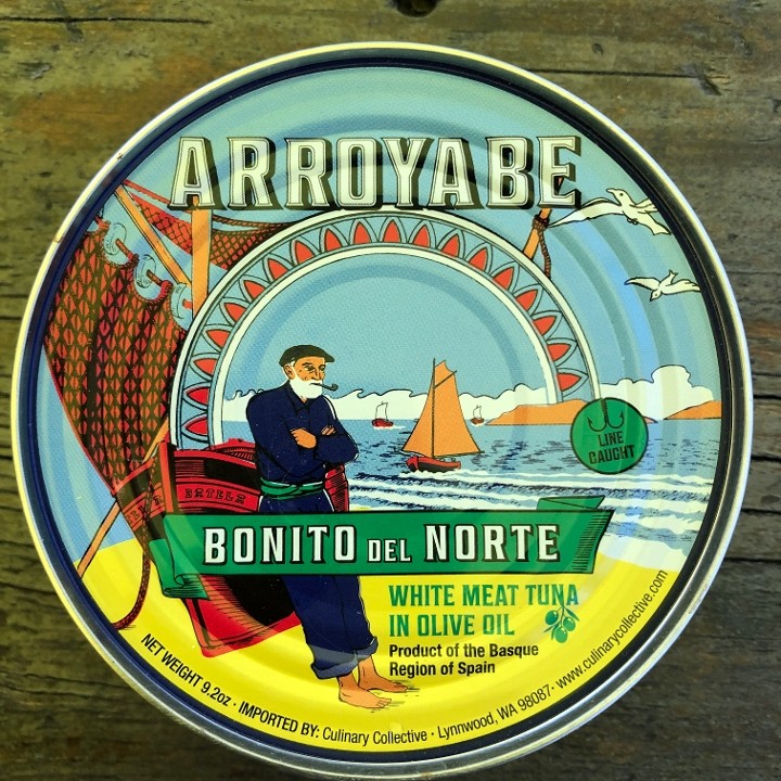 Arroyabe Bonito in Oil -  9.2oz Round Tin