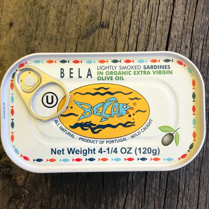 Bela Lightly Smoked Sardines in EVO 4.25oz