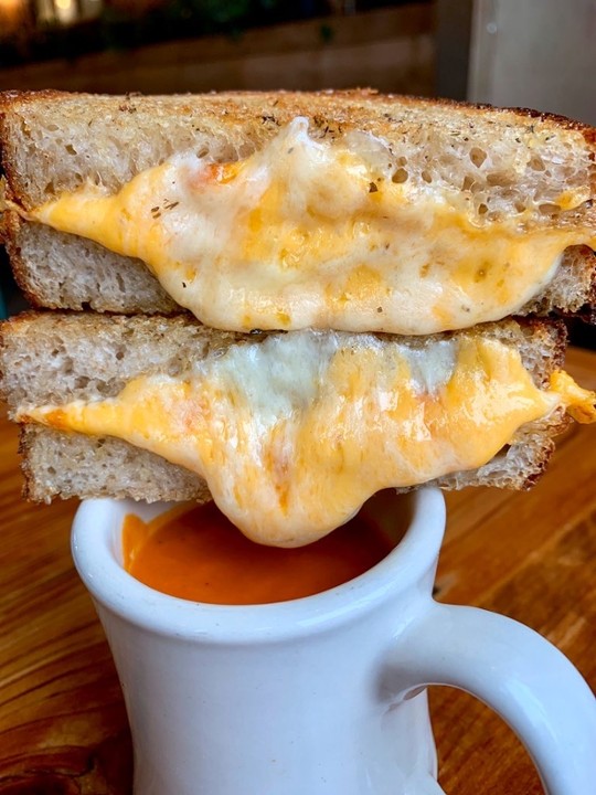 Classic Grilled Cheese and Soup Combo