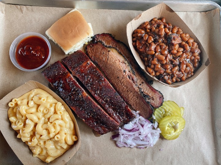 2 Meat Plate (With Brisket)