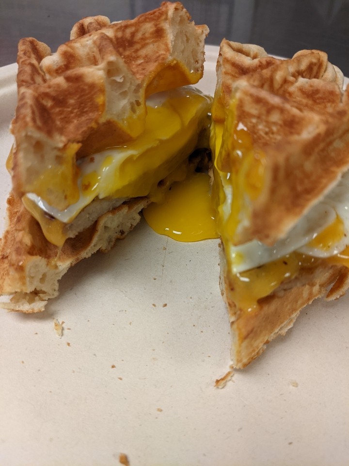 Waffle Egg and Cheese Sandwich