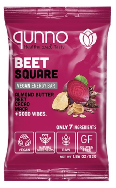 qunno Beet Square vegan energy bar