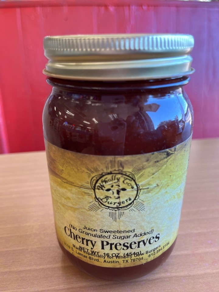 PRESERVES - Cherry Preserves No Sugar Added (Juice Sweetened) (16oz)