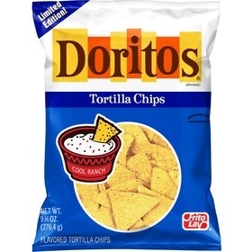 Doritos Cool Ranch Tortilla Chips 3.13 Ounce Bag