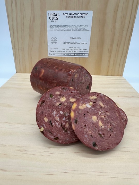 Beef Jalapeno and Cheese Summer Sausage