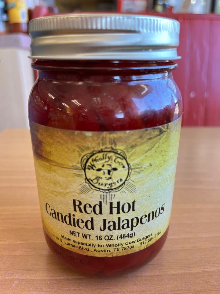 ***NEW*** Candied Red Hot Jalapeños  (16oz) Sweet & Heat