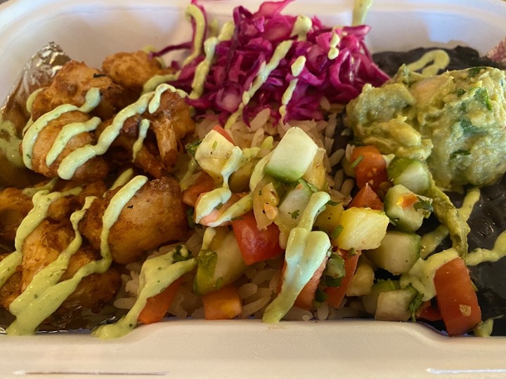 Vegan Buffalo Cauliflower Bowl