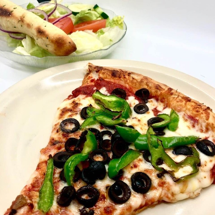 Slice of Pizza & Small Garden Salad