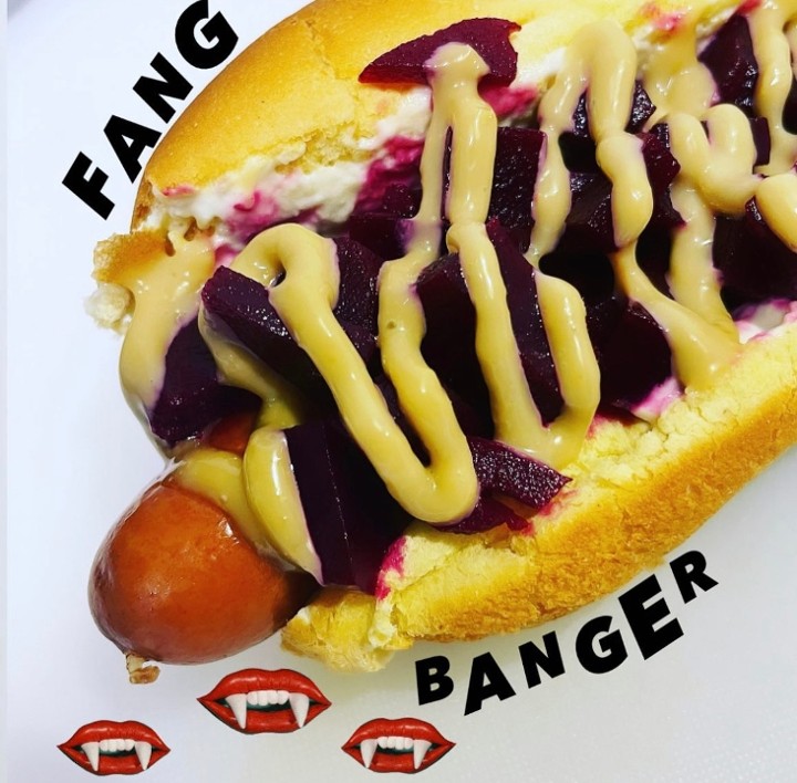 Fang Banger (Pickled Beets + Fig Balsamic Aioli + Garlic Whipped Cheese)