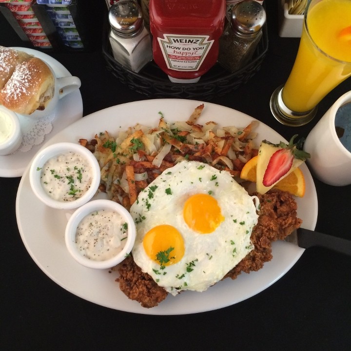 Country Fried New York Steak & Eggs