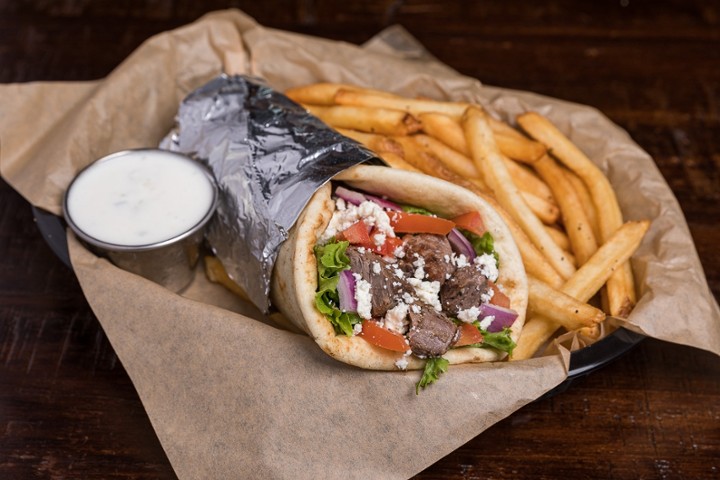 Beef Souvlaki Sandwich