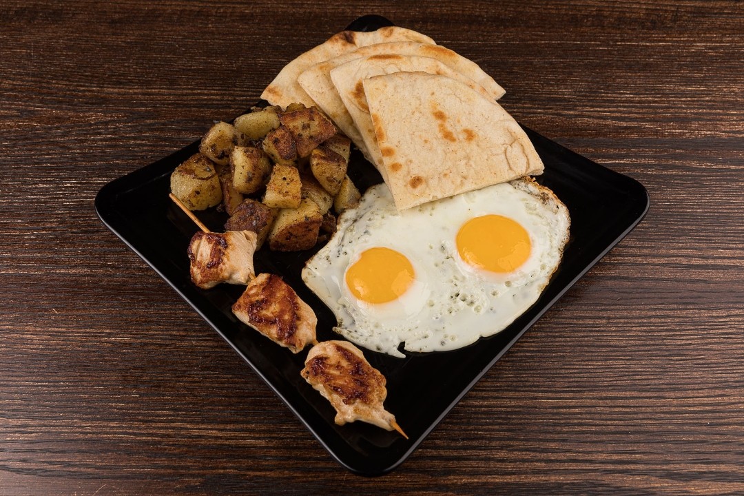 Souvlaki Chicken & Eggs