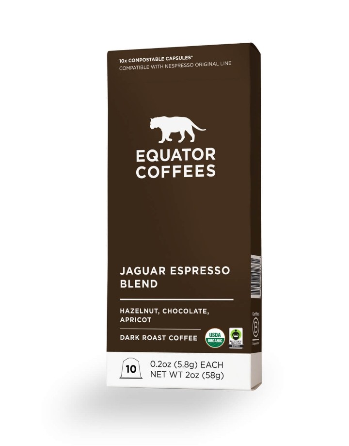 Nespresso Pods - Jaguar Espresso Fair Trade Organic