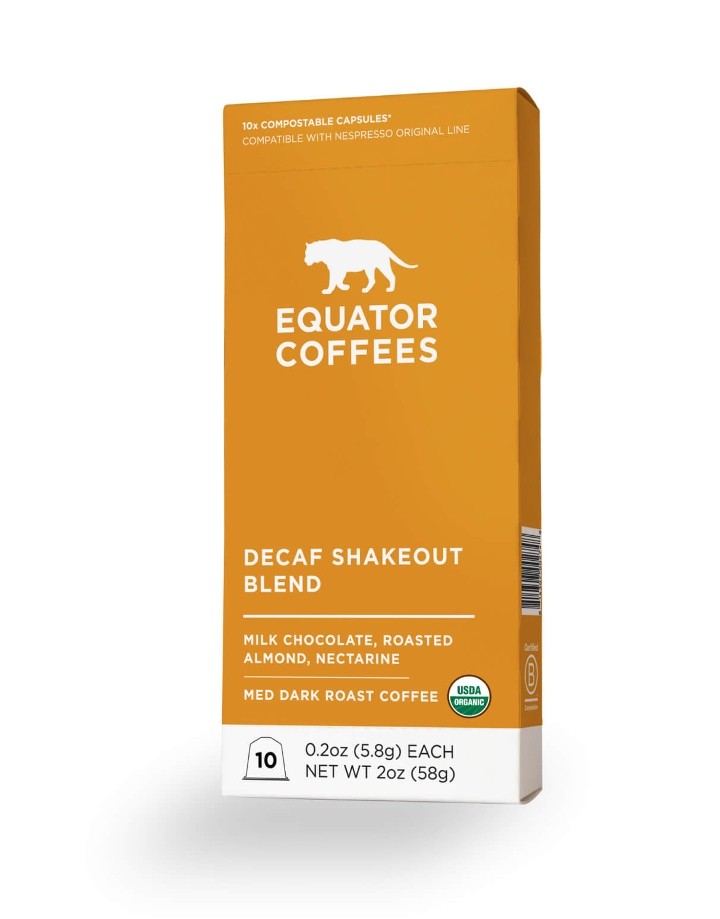 Nespresso Pods - Decaf Shakeout Espress Fair Trade Organic