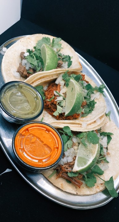 Pick 3 Street tacos and 2 sides (Copy)