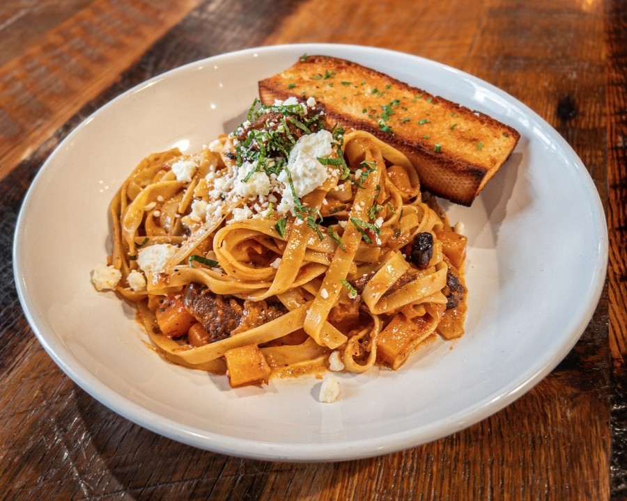 Chai-Briased Lamb Fettuccine